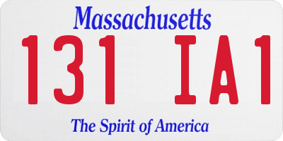MA license plate 131IA1