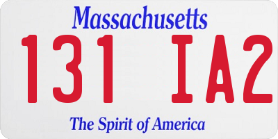 MA license plate 131IA2