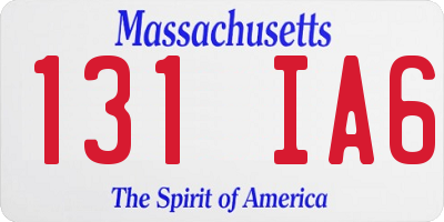 MA license plate 131IA6