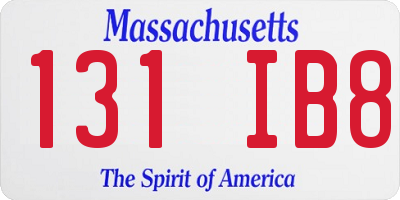 MA license plate 131IB8