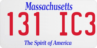 MA license plate 131IC3