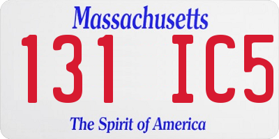 MA license plate 131IC5