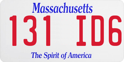 MA license plate 131ID6