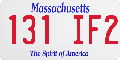 MA license plate 131IF2