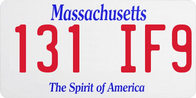 MA license plate 131IF9
