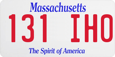 MA license plate 131IH0