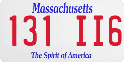 MA license plate 131II6