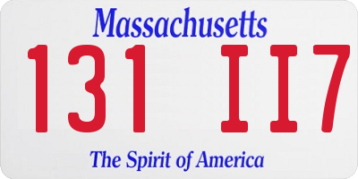 MA license plate 131II7