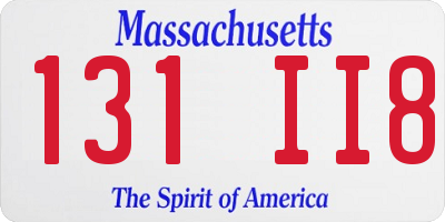 MA license plate 131II8