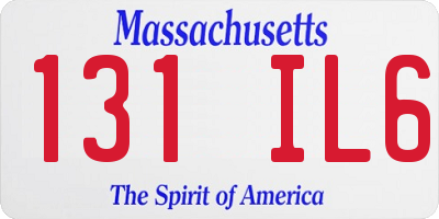 MA license plate 131IL6