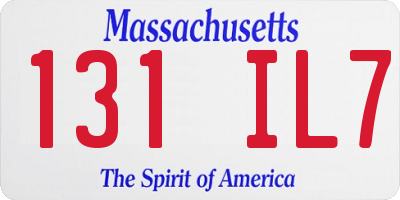 MA license plate 131IL7