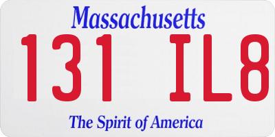 MA license plate 131IL8