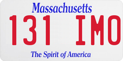 MA license plate 131IM0