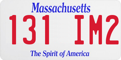 MA license plate 131IM2