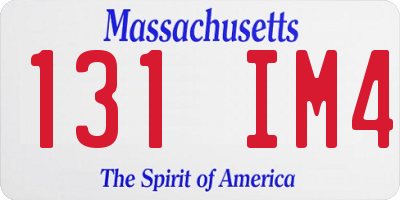 MA license plate 131IM4