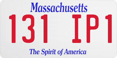 MA license plate 131IP1