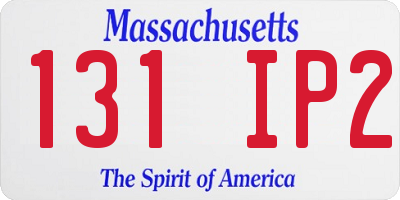 MA license plate 131IP2