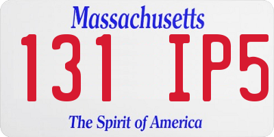 MA license plate 131IP5