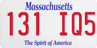 MA license plate 131IQ5