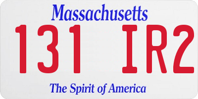 MA license plate 131IR2