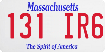 MA license plate 131IR6