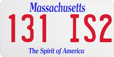 MA license plate 131IS2