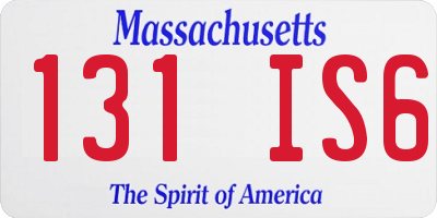 MA license plate 131IS6