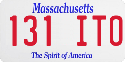MA license plate 131IT0