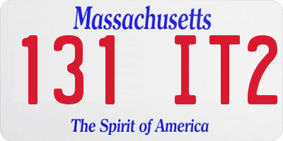 MA license plate 131IT2