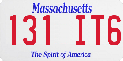 MA license plate 131IT6
