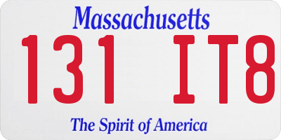 MA license plate 131IT8
