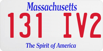 MA license plate 131IV2