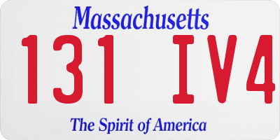 MA license plate 131IV4