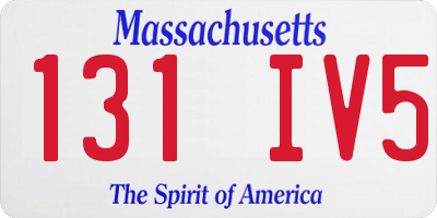 MA license plate 131IV5