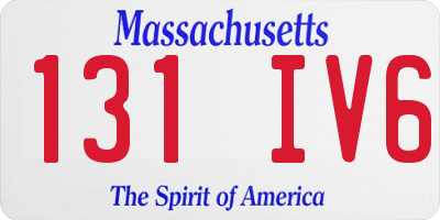 MA license plate 131IV6