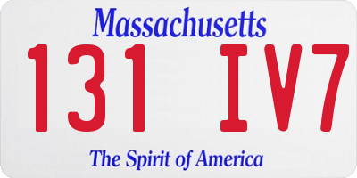 MA license plate 131IV7