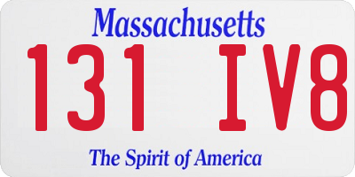 MA license plate 131IV8
