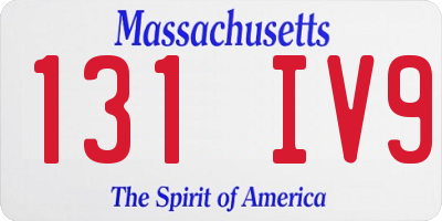 MA license plate 131IV9