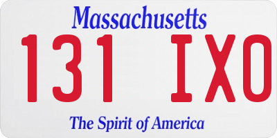 MA license plate 131IX0
