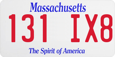 MA license plate 131IX8