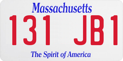 MA license plate 131JB1