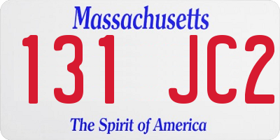 MA license plate 131JC2