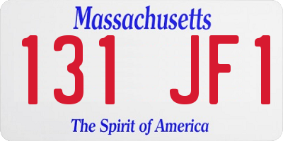 MA license plate 131JF1