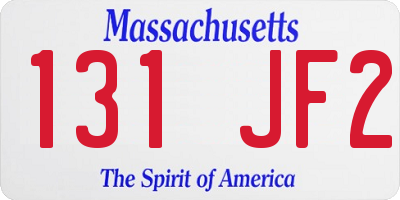 MA license plate 131JF2