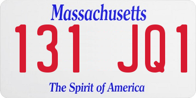 MA license plate 131JQ1