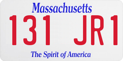 MA license plate 131JR1