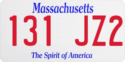 MA license plate 131JZ2