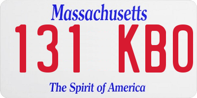 MA license plate 131KB0