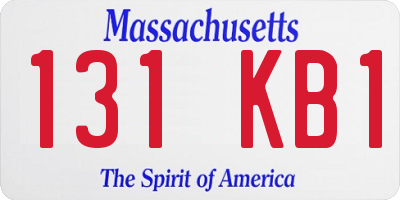 MA license plate 131KB1