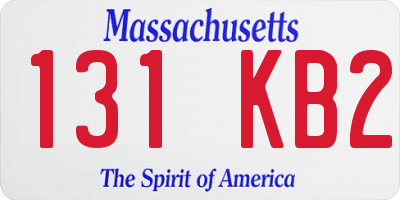 MA license plate 131KB2